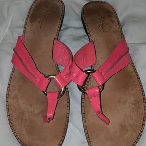 Neon pink Lilly Pulitzer McKim sandals